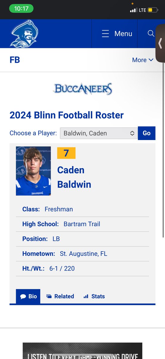 CadenBaldwin_'s tweet image. Year 1
@BLINNFBRECRUIT 
@coachparker85