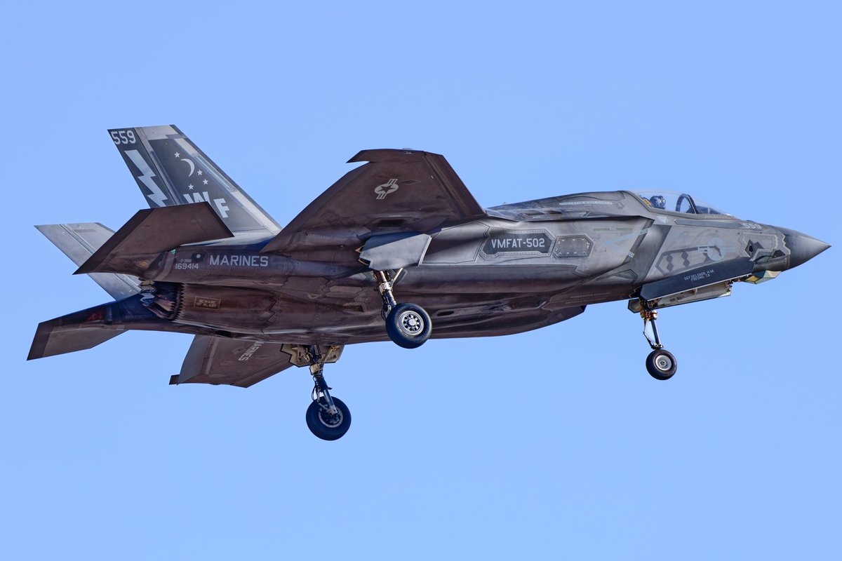 MilAirPhoto's tweet image. VMFAT-502 Flying Nightmares F-35B Lightning II #milair #planespotting #avgeek #f35b #vmfat502