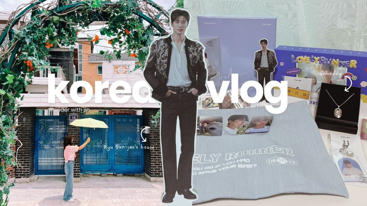 wanderwithjin's tweet photo. Lovely Runner Filming Locations + Official Merch Unboxing 

Youtube: https://t.co/2gldw348n0

#lovelyrunner  #ByeonWooSeok #선재업고튀어 https://t.co/VeGGvhNoiV