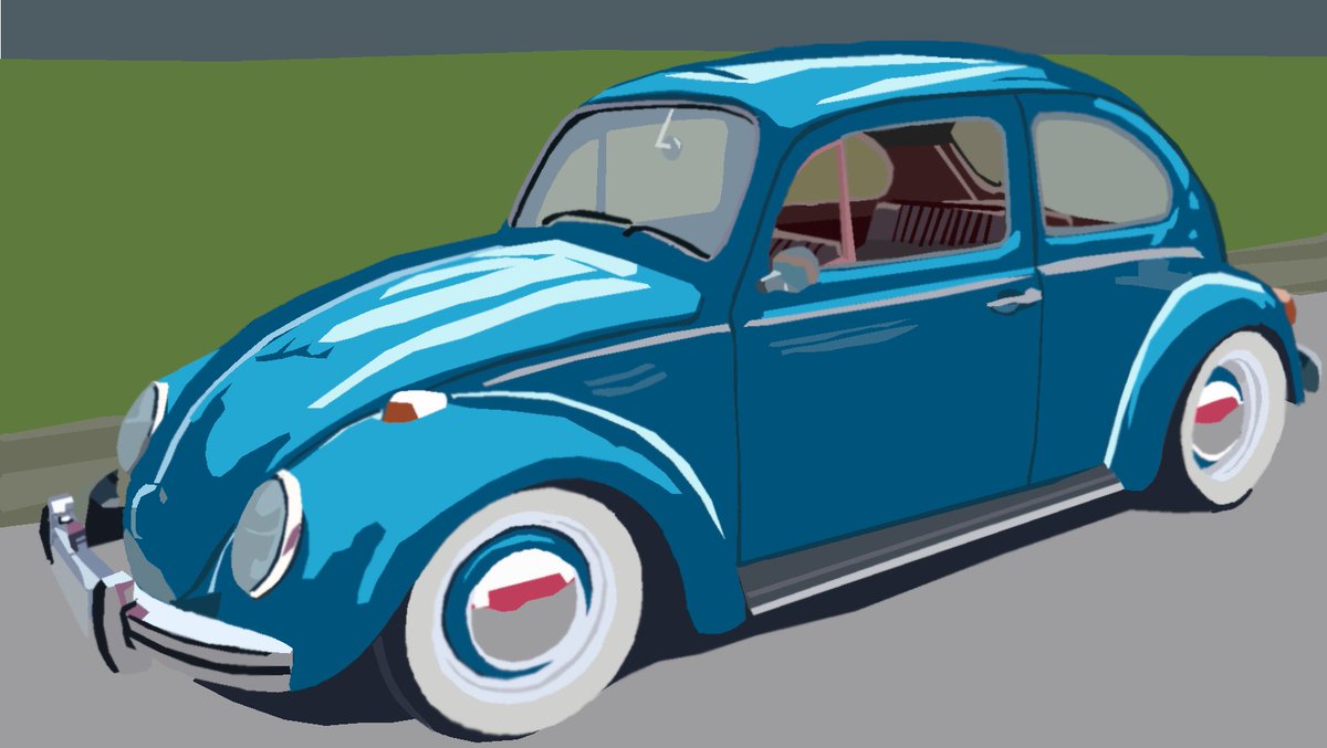 crimsonmark's tweet photo. Fusca Azul!!!

Estudo de luz e sombra para o curso de Ilustração que eu estou fazendo 😊 https://t.co/942btel8zc