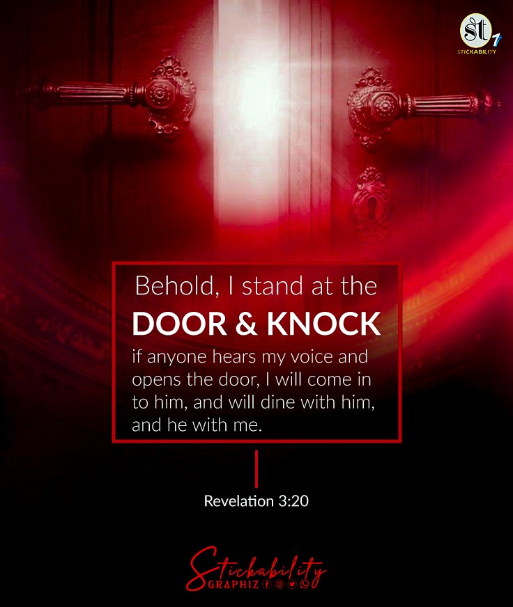 stickability007's tweet photo. Revelation 3:20 https://t.co/wRub0CFbFe
