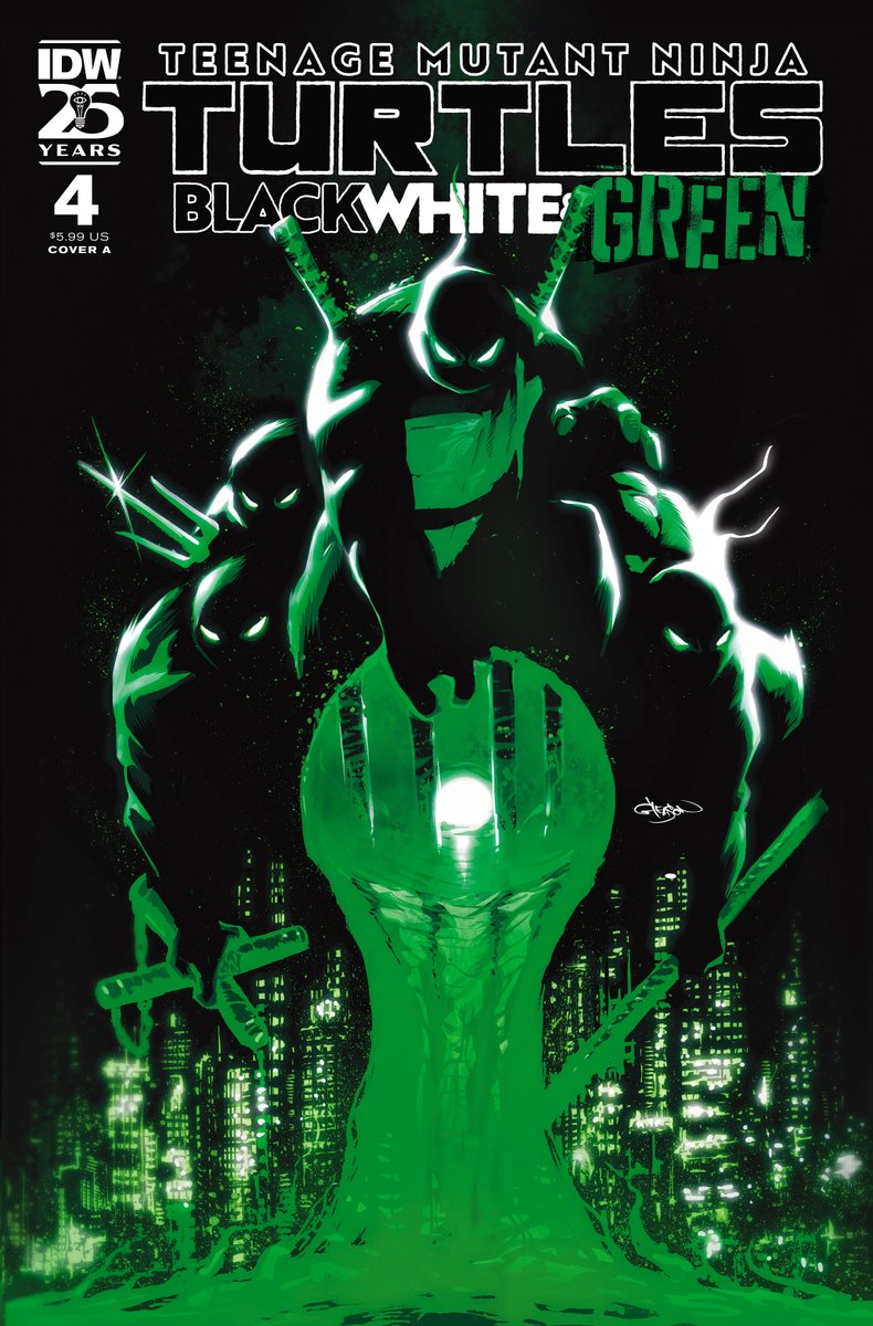 GreggKatzman's tweet photo. PSA: TMNT: BLACK, WHITE &amp; GREEN #4 is out next week and it features a story written and drawn by @patrick_gleason! https://t.co/ZOdpkZphd0