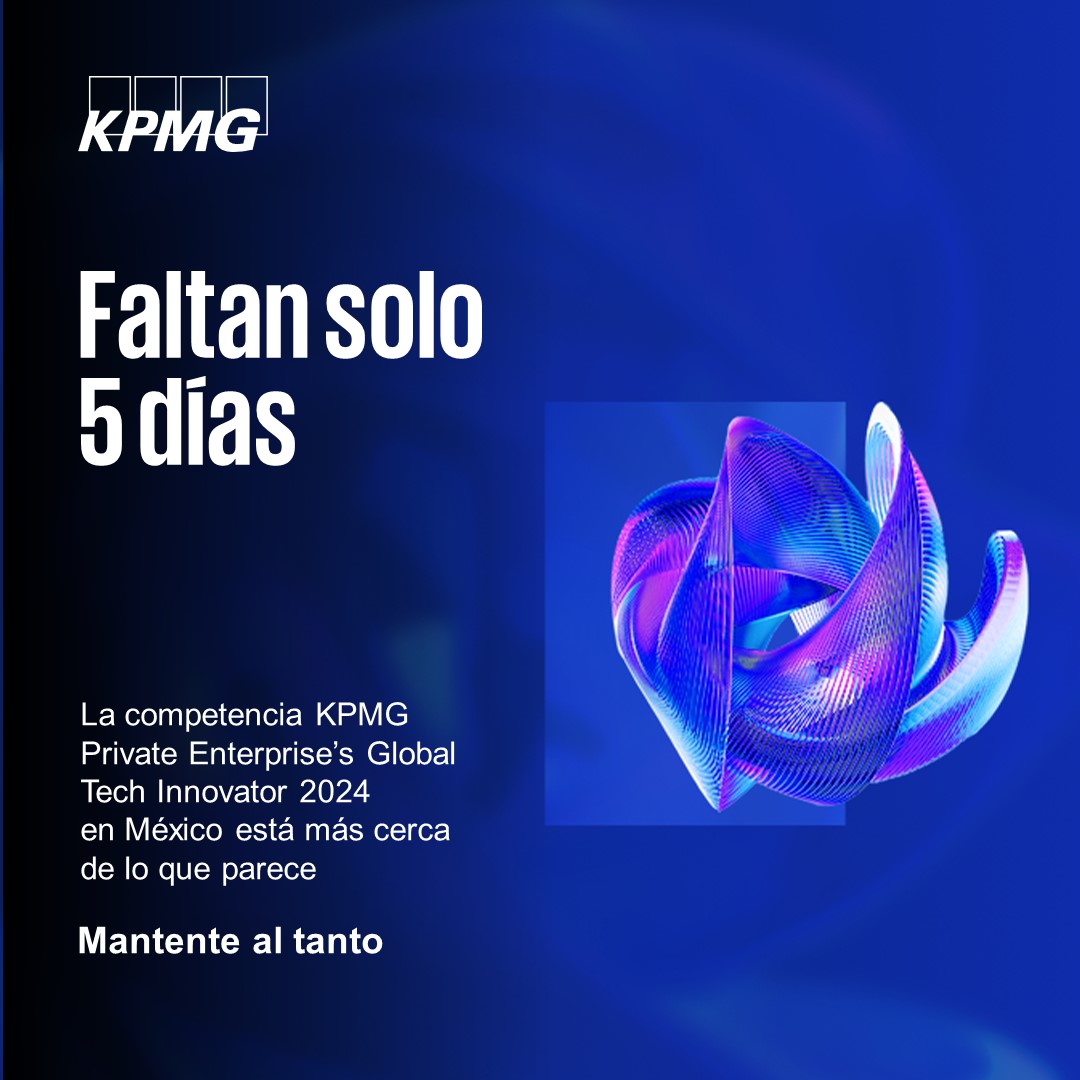KPMGMEXICO's tweet image. ¡La cuenta regresiva ha comenzado! Próximamente conocerás a los grandes finalistas de KPMG Private Enterprise’s #GlobalTechInnovator 2024 en México  🏆 🌟 👉bit.ly/4aYkUY7 
#TechTitans 👑