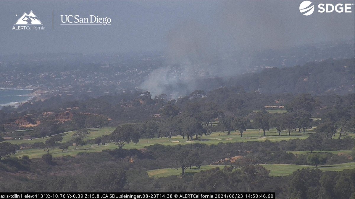 SDCountyFires's tweet photo. #TorreyFire - Torrey Pines State Natural Reserve, San Diego
1 acre vegetation fire in moderate fuels and timber with a slow to medium rate of spread. 1st alarm response en route. https://t.co/K4cvJJSpyy https://t.co/2B6OitnoL3