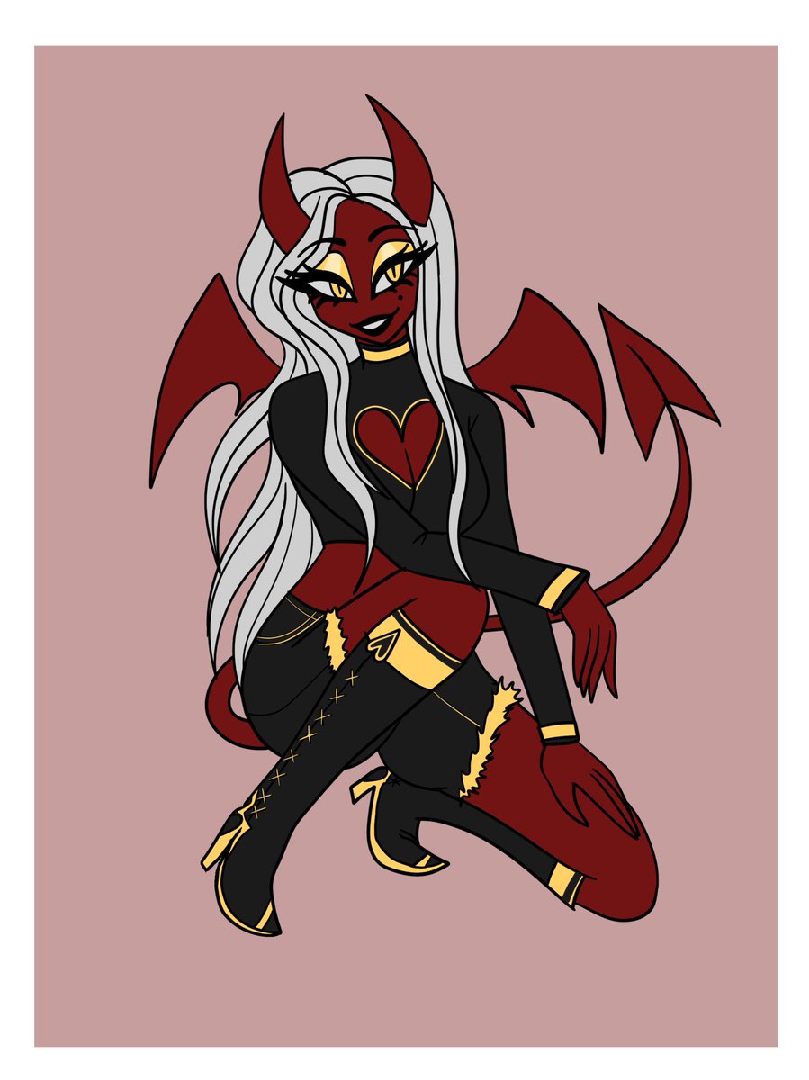 AsheLovenstein's tweet image. Hellaverse Adopt!
Crimson Gold Succubus 💋
Paid version comes with the HD image and a color palette. ❤️
 She is $45
—
#Ocadopts #HazbinHotelOC #HelluvaBossOC #HazbinAdoptable #HelluvaBossAdoptable #Adopt #OC