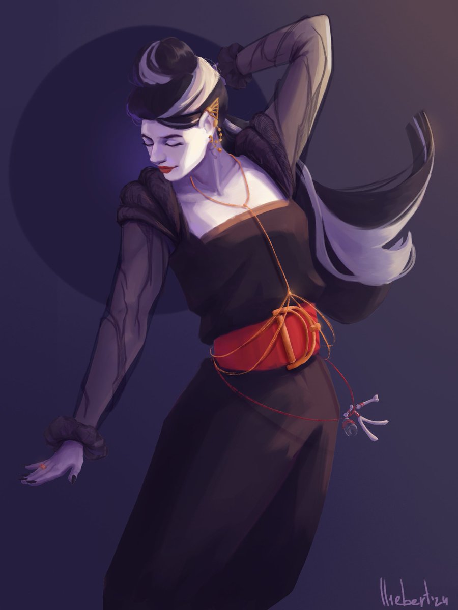 ll1ebert's tweet image. Laudna in Marisha's new outfit :)

#criticalrole #criticalrolefanart