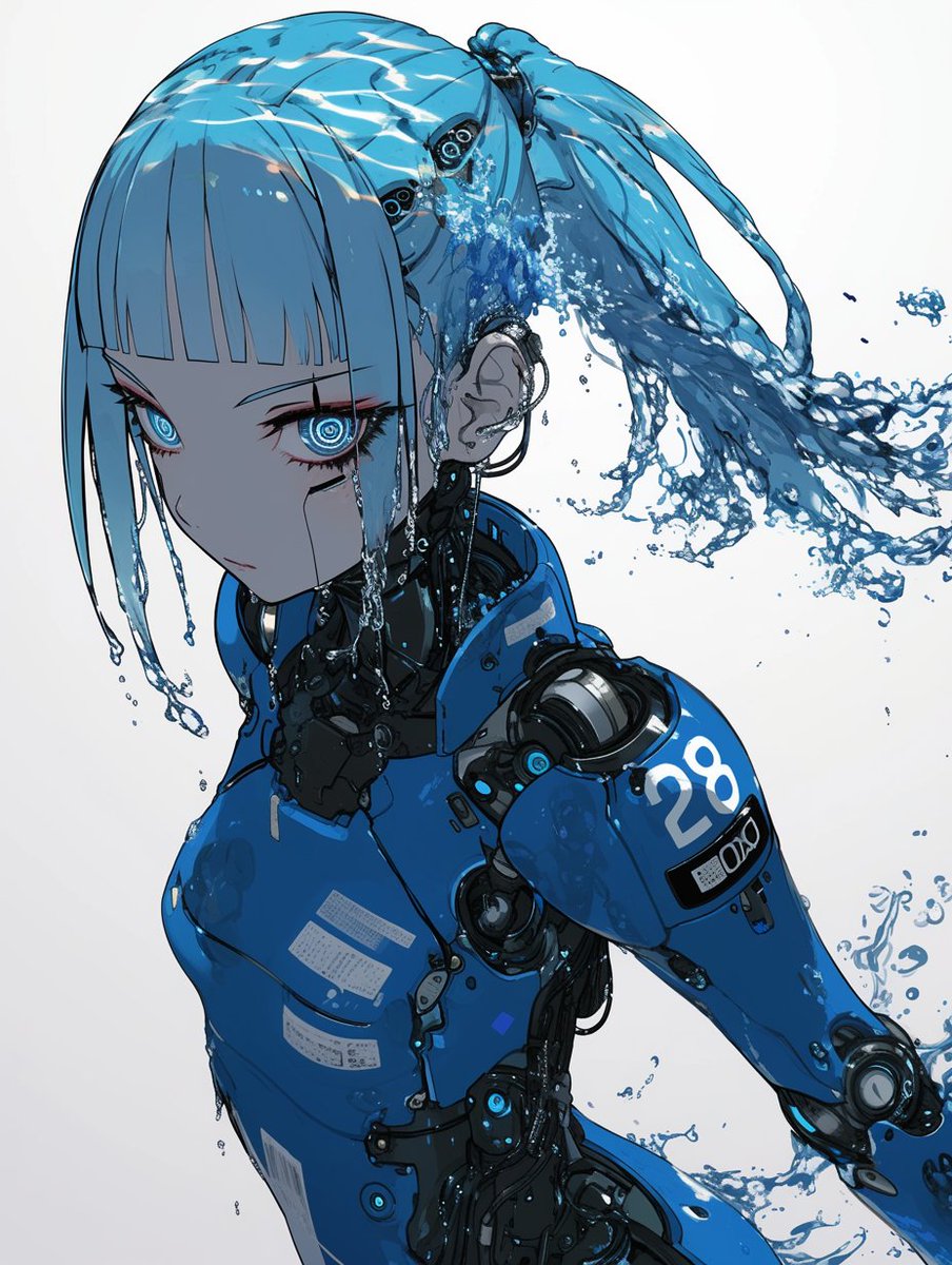 Mechanical girl 
Water type 
Nijijourney