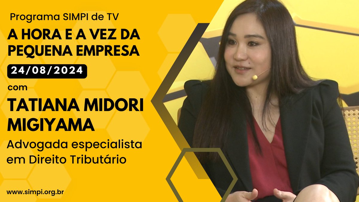 SIMPI_SP's tweet photo. Neste final de semana:
Recebemos em nosso programa, Dra. Tatiana Midori Migiyama, Advogada especialista em Direito Tributário. A convidada faz uma avaliação para Grandes, Micro e pequenas empresas sobre a Reforma Tributária. Confira!
https://t.co/N3mAUXMO5H

#simpisp https://t.co/TVNbVM25Pj