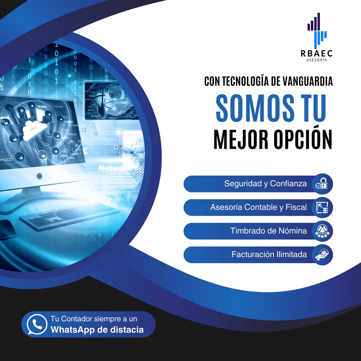 CreativaRba's tweet photo. Ocúpate de tu negocio y nosotros nos encargamos del #SAT.
Contáctanos: 55 2662 5090
...
#RBAEC #Asesoria #Contabilidad #Contador #Impuestos https://t.co/JOM3iSexfl