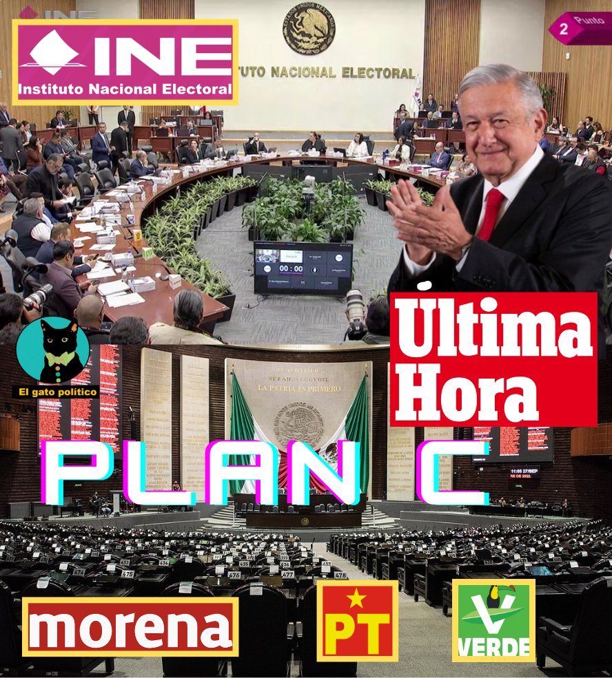 🔴🔴Última hora.
¡La 4T lo logra! Por mayoría de votos, los consejeros del INE validan que Morena y aliados tengan mayoría en la Cámara de diputados. Repito: Mayoría calificada. #PLANC