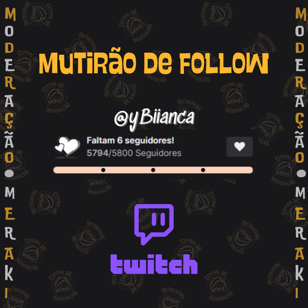 ModeracaoMeraki's tweet photo. 🖤 MUTIRÃO DE FOLLOW 💛
https://t.co/2vLaZAn3F1 
https://t.co/2vLaZAn3F1
https://t.co/2vLaZAn3F1 https://t.co/aG7jtIhqHX