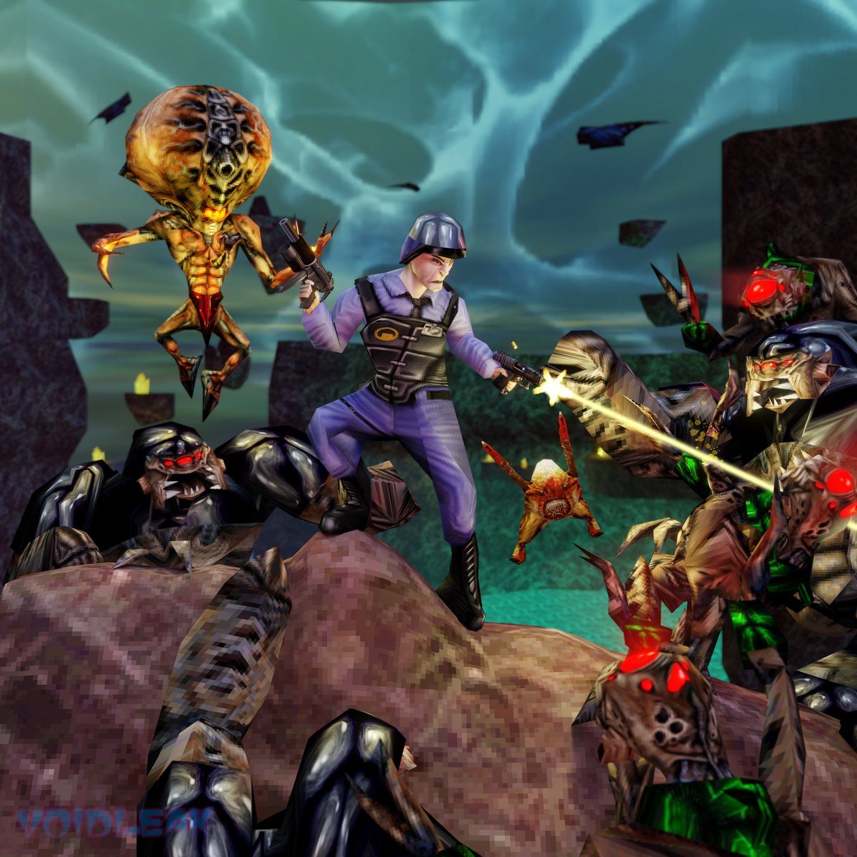 anothervoidleak's tweet photo. Barney Calhoun taking names in Xen. #ShiftingTheBar This one took all day, really happy with how it came out! https://t.co/iXPwWIUwVt