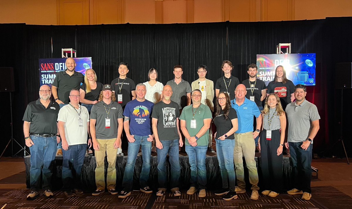 SANS DFIR (@sansforensics) on Twitter photo A huge thank you to our advisory board, attendees, and the amazing <a href="/SANSInstitute/">SANS Institute</a> Summit team for making this yearβs #DFIRSummit a success! πWe appreciate your dedication and contributions. See you all again next year! π
#DFIR A huge thank you to our advisory board, attendees, and the amazing <a href="/SANSInstitute/">SANS Institute</a> Summit team for making this yearβs #DFIRSummit a success! πWe appreciate your dedication and contributions. See you all again next year! π
#DFIR