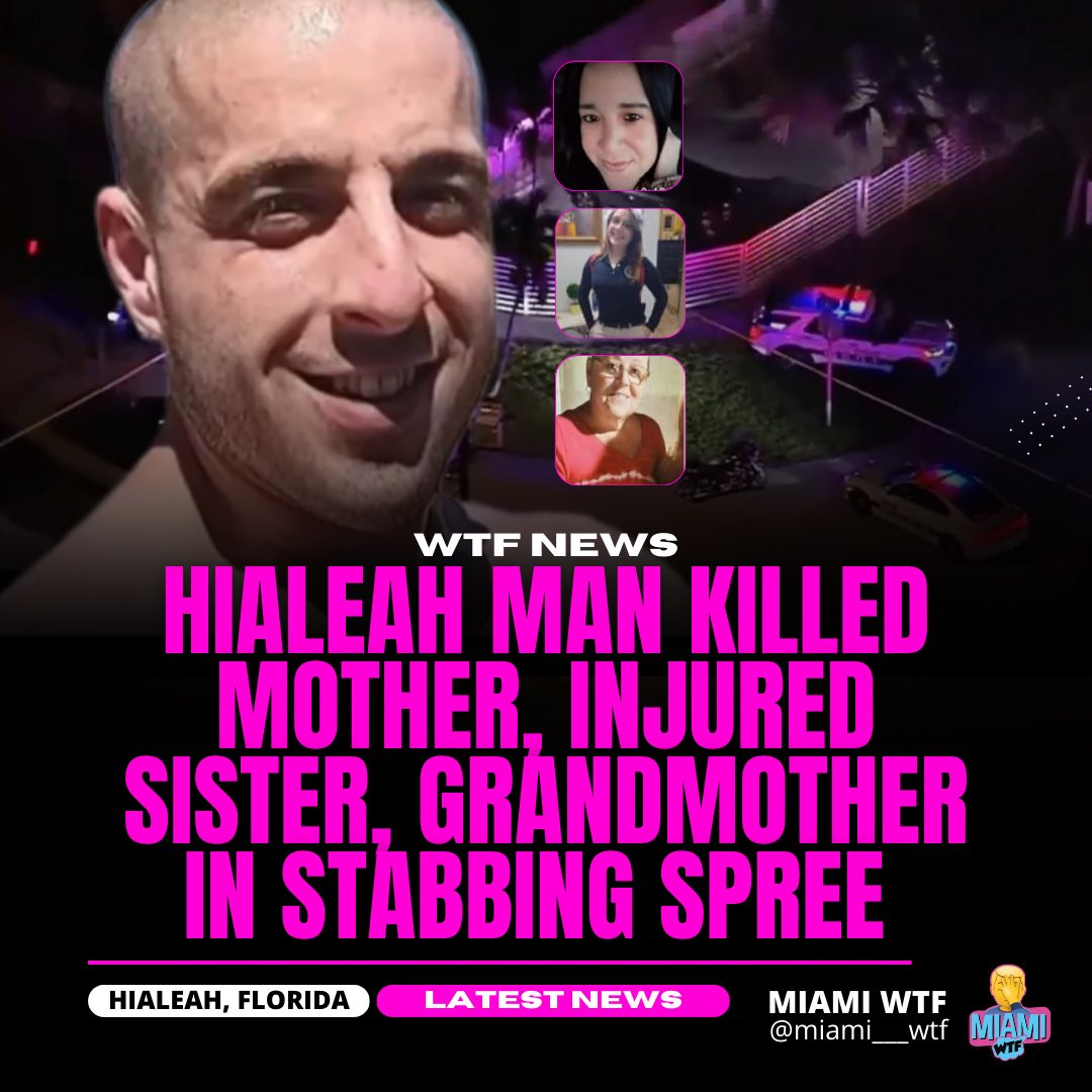 Hialeah man killed his own mother and
Injured his sister and his grandmother
in stabbing spree, shot down by police

#miami #florida #breaking #news
#crime #family #stabbing #shooting