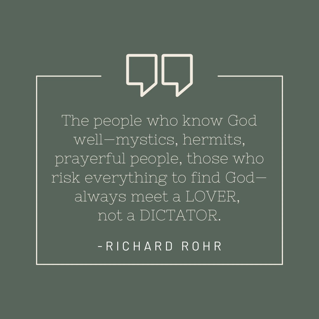 Most of all, Rohr’s work encouraged me to “take a long, loving look at Reality” and to experience God as Infinite Mercy—a great lover, not a punishing dictator.

Insofar as I live liberated in faith, it is due in part to this gentle genius—a Father indeed to so many of us. 🙏🏼❤️