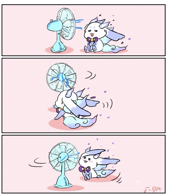 首振り扇風機。
 #るんるんびじちかん 