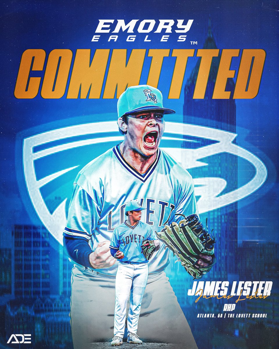James Lester (@james_lester5) on Twitter photo I am excited and honored to announce my commitment to continue my academic and baseball journey at Emory University! I would like to thank God, my family, friends, and coaches. Go Eagles!
<a href="/lovettathletics/">Lovett Athletics</a>
<a href="/EmoryBaseball/">Emory Baseball</a>
<a href="/lightning_ATL/">ATL Lightning Baseball</a>
<a href="/AlliDoisWren/">Jordan Wren</a>
<a href="/EliteSportsAdv/">Elite Sports Advising</a> I am excited and honored to announce my commitment to continue my academic and baseball journey at Emory University! I would like to thank God, my family, friends, and coaches. Go Eagles!
<a href="/lovettathletics/">Lovett Athletics</a>
<a href="/EmoryBaseball/">Emory Baseball</a>
<a href="/lightning_ATL/">ATL Lightning Baseball</a>
<a href="/AlliDoisWren/">Jordan Wren</a>
<a href="/EliteSportsAdv/">Elite Sports Advising</a>