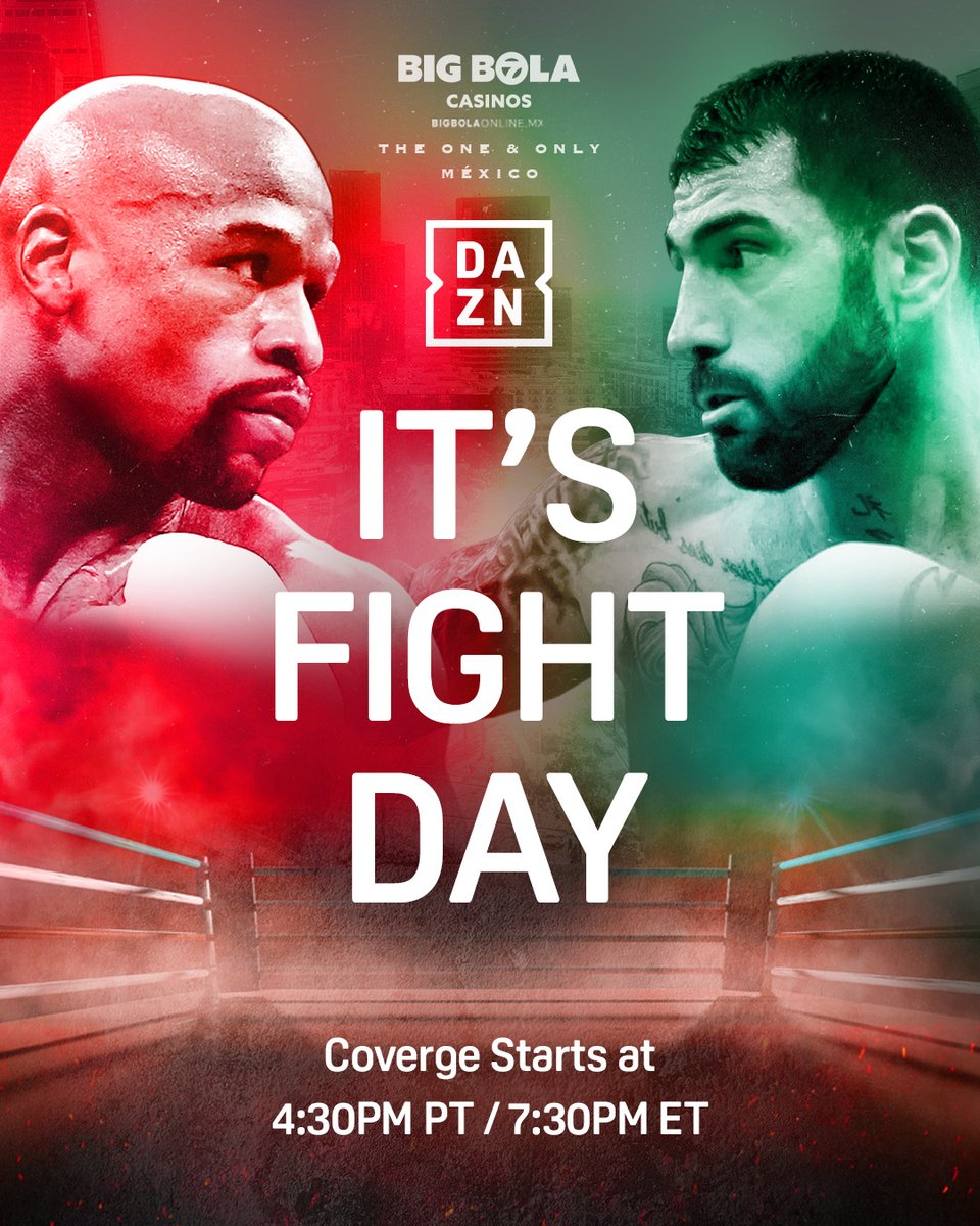 ⚔️ IT'S FIGHT DAY ⚔️

#MayweatherGotti | Aug 24 | Live on DAZN: click link in bio to buy