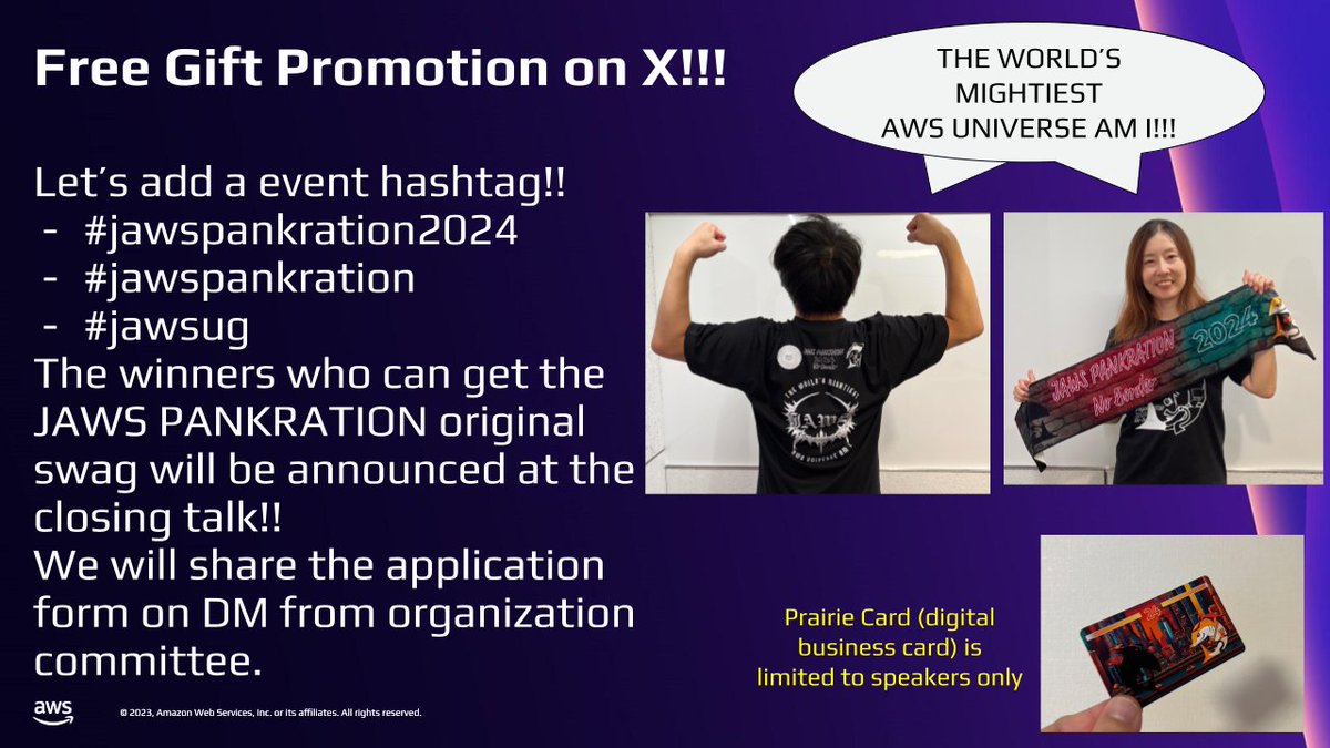 [Share!!!]Free Gift Promotion on X(Twitter)!!!
Watch the event and share your output!

#jawspankration #jawspankration2024 #jawsug