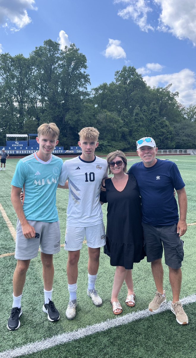 <a href="/GWMensSoccer/">GW Men's Soccer</a> Amazing day at the Vern. So privileged to watch <a href="/FinnRob61554868/">Finn Roberts</a> make his debut as a Freshman in the season opener for <a href="/GWMensSoccer/">GW Men's Soccer</a> Despite the result it was an excellent performance by #GWRevs against a very strong <a href="/ODUMensSoccer/">ODU Men's Soccer</a> side. Good luck for the season GW #RaiseHigh