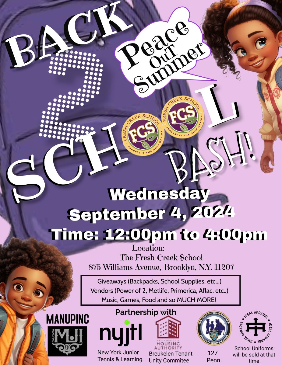 PrincipalFields19K325 (@msfields19k325) on Twitter photo Come join us @fresh_creek on September 4th for our annual Back to School Bash! <a href="/TamraCollinsD19/">Tamra Collins</a> <a href="/SpenceIreneK/">Irene K. Spence</a> <a href="/FortuneyR/">R. Fortuney</a> <a href="/AFowlerEd/">Audrey Fowler, Ph.D</a> <a href="/streeeterPE/">Mr. Streeter</a> <a href="/NYCDistrict19/">Community District 19</a> Come join us @fresh_creek on September 4th for our annual Back to School Bash! <a href="/TamraCollinsD19/">Tamra Collins</a> <a href="/SpenceIreneK/">Irene K. Spence</a> <a href="/FortuneyR/">R. Fortuney</a> <a href="/AFowlerEd/">Audrey Fowler, Ph.D</a> <a href="/streeeterPE/">Mr. Streeter</a> <a href="/NYCDistrict19/">Community District 19</a>