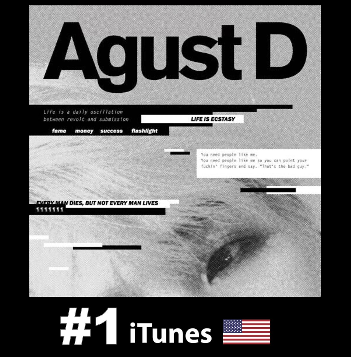 WORLDMUSICAWARD's tweet photo. #AgustD's "The Last" has reached a new peak at #1 on US iTunes, 8 years after its release!💪🆕📈1⃣🇺🇸🎵🔥👑🤍🖤  

#AgustD_TheLast https://t.co/bJp0NqZeXK