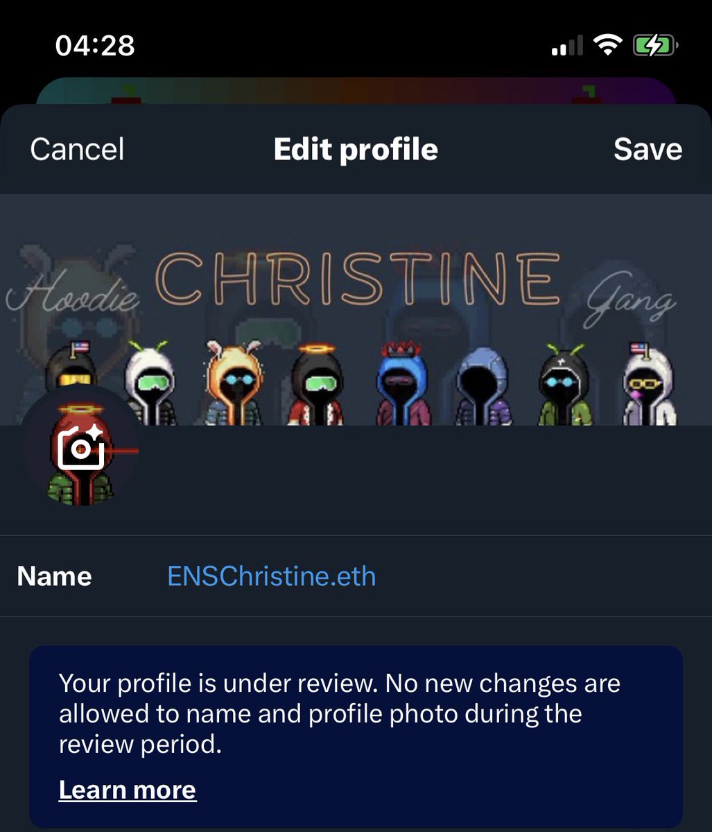 CHRISTIN3_A's tweet photo. Oh no!!
Changed my pfp tonight to the #DoubleDevil and because I have a premium account I canโt change my banner - gonna be 7 days or so before I can use the awesome banner that @JLeupa created #HoodsUp @wifHoodie https://t.co/jB0pX7Auj5