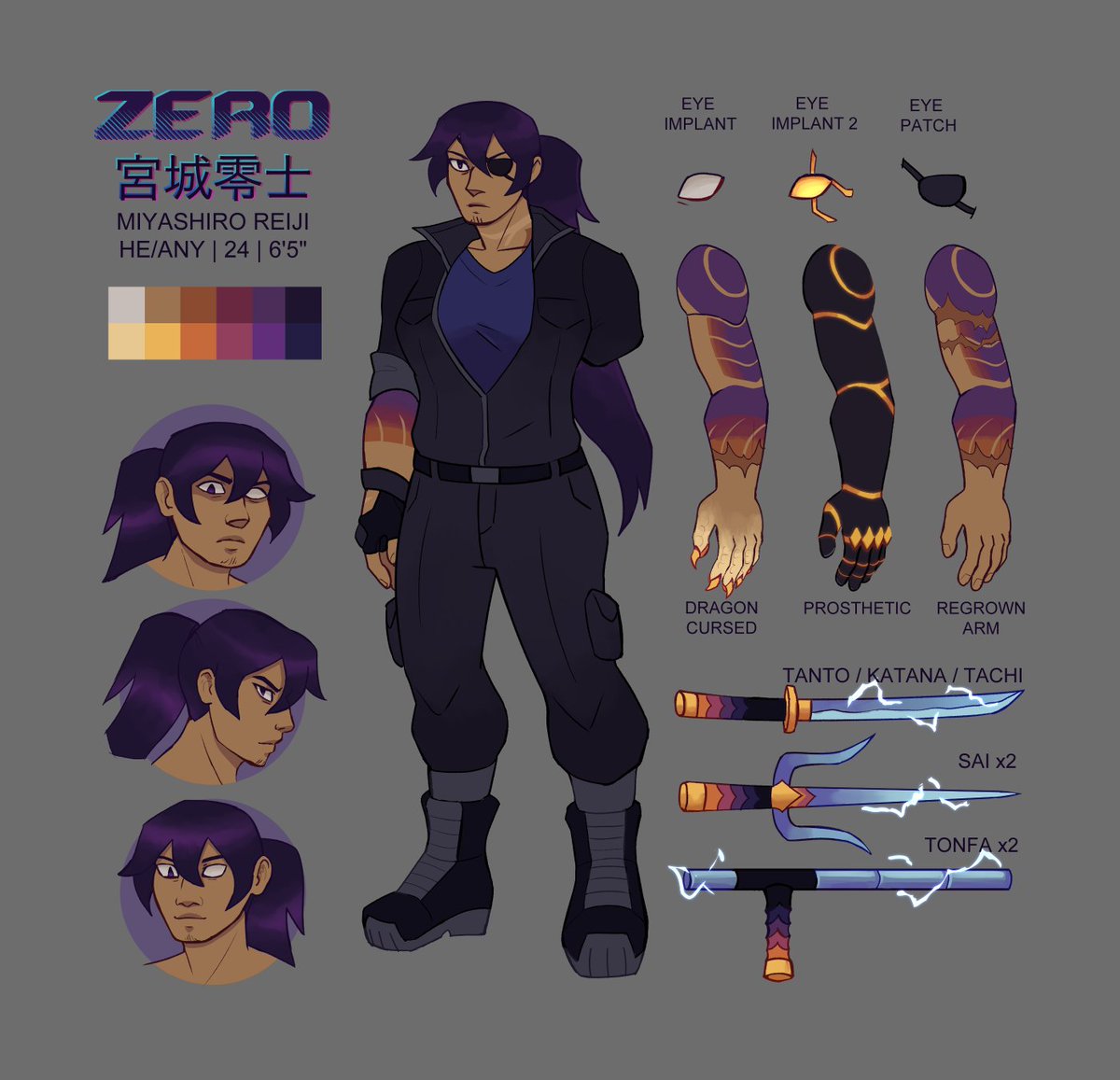 gryphsdeadbones's tweet photo. zero's ref sheet. i like him a normal amount https://t.co/jS9Hm0e6gk