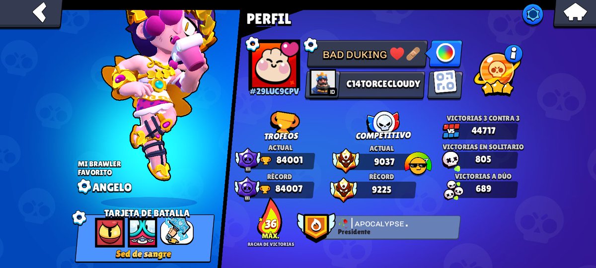 Badduko's tweet photo. 84k de copitas 😈
#BrawlStars #Peru #supercell https://t.co/nqi5gmtvhM