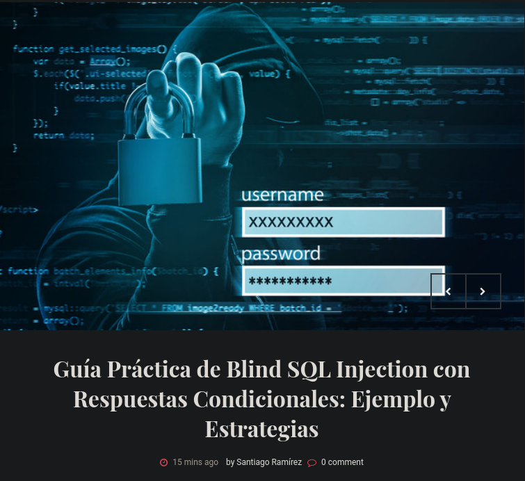 🚀 ¡Nueva entrada en el blog! 🌐🔐

Descubre mi Guía Práctica de Blind SQL Injection con Respuestas Condicionales. Aprende a identificar y explotar estas vulnerabilidades con ejemplos detallados. 💻🛡️

Lee el artículo aquí: net-runners.blogspot.com/2024/08/guia-p…

#Cybersecurity #SQL