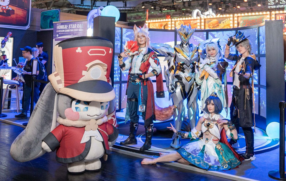 honkaistarrail's tweet photo. Dear Trailblazers, the Express has already completed half its journey at Gamescom. Don't forget to participate in the exhibition events~

#HonkaiStarRail #SRWorldTour2024 #starrailGC2024