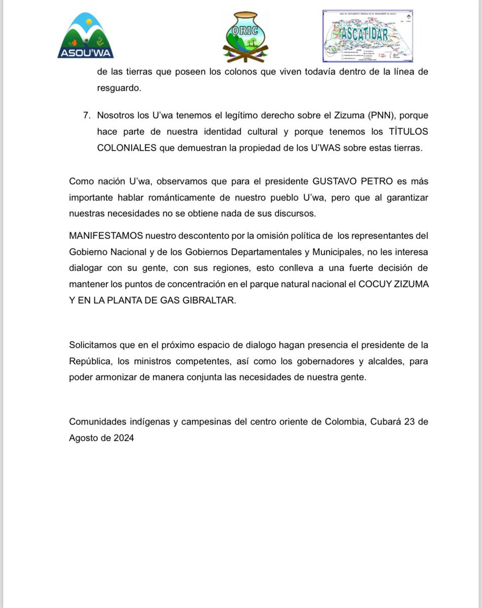 #Comunicado a la Opinión Pública Nacional e Internacional...🏞️🙌🏼
📌