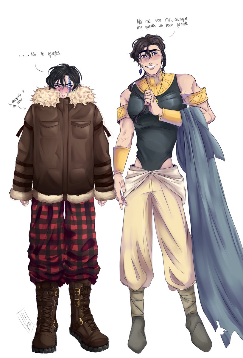HiroAkira13's tweet photo. La ropa de sus pololos es un poco grande, solo un poco. 🤏

#Fargexby #Fooligetta https://t.co/PRwBXLpXmF