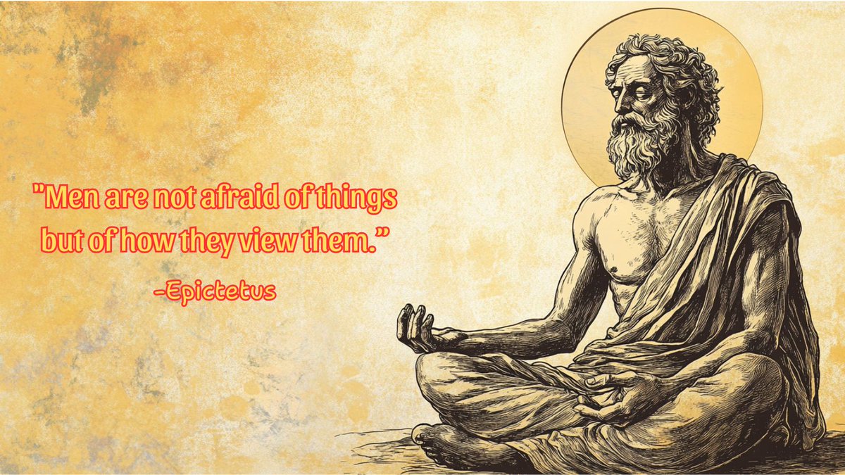 StoicPractice's tweet photo. 🕯️ Fear isn't in the thing itself, but in our perception of it. Change your perspective, change your fear.
#DailyStoicPractice #Epictetus #Stoicism https://t.co/b2snDUIdNX