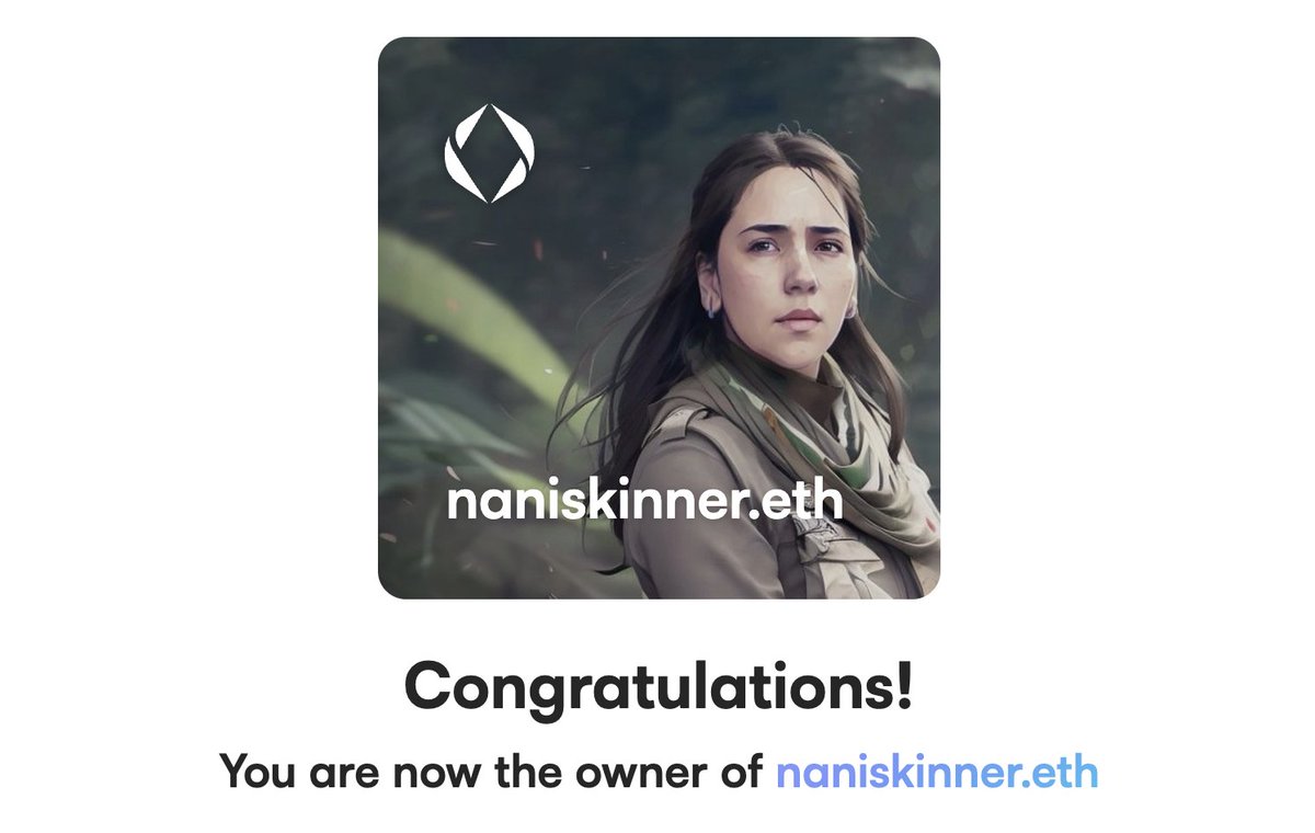 Got my very first <a href="/ensdomains/">ens.eth</a> address! 💪