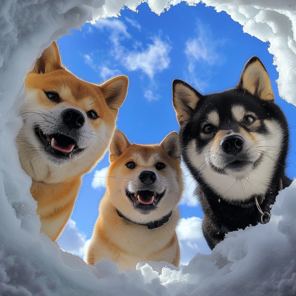 The sky is blue up here, we can only see green down below. have a good weekend everyone great times ahead. don't forget to touch grass we love it. woof