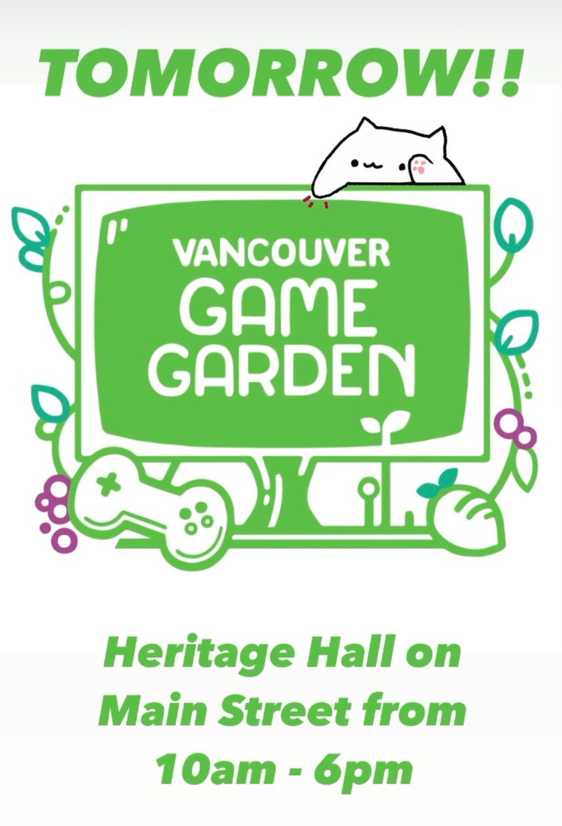 vangamegarden's tweet photo. Happening tomorrow!! Escape the rain and come play some indie games! 🎮🌱✨ https://t.co/OCAeWZKy4u