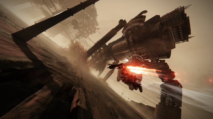 jinbate's tweet photo. #AC6PhotoMode #AC6フォト振り返り
逆に小さな機体を写し込んでストライダーの大きさを強調しようとしたもの https://t.co/l8VOlx0Hbo