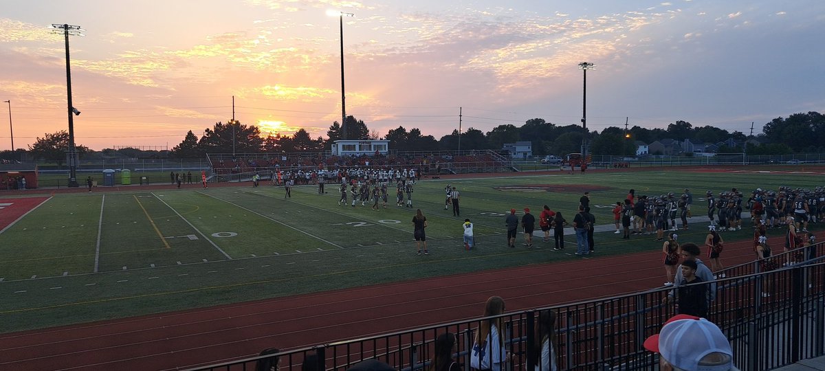 Gorgeous night for some Portage football. Go Big Red!