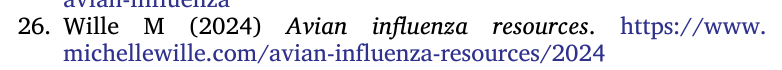 My avian influenza resource page has officially made it into the literature!
👉michellewille.com/avian-influenz…