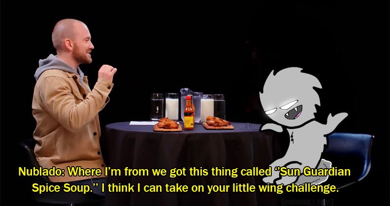 difrancocomics's tweet photo. What if Nublado was on Hot Ones? https://t.co/d5is2CFBOh