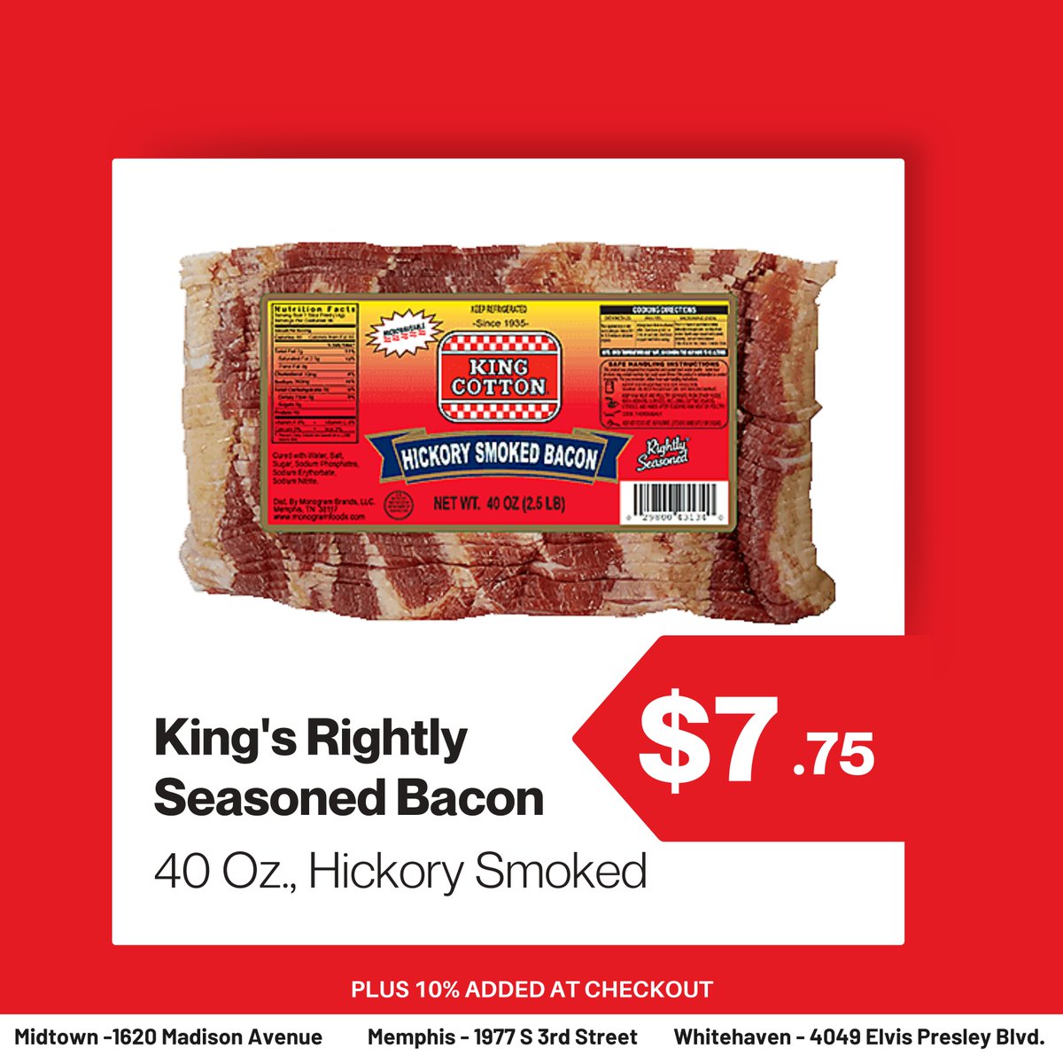 Our Back-to-School sale is here!! Best Choice Peanut Butter, Little Debbie Mini Muffins, King's Rightly Seasoned Bacon and more are on sale now! Prices valid thru August 27!