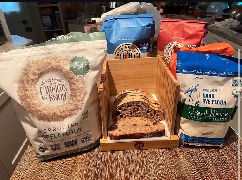 Sourdough rye with sprouted spelt and whole wheat