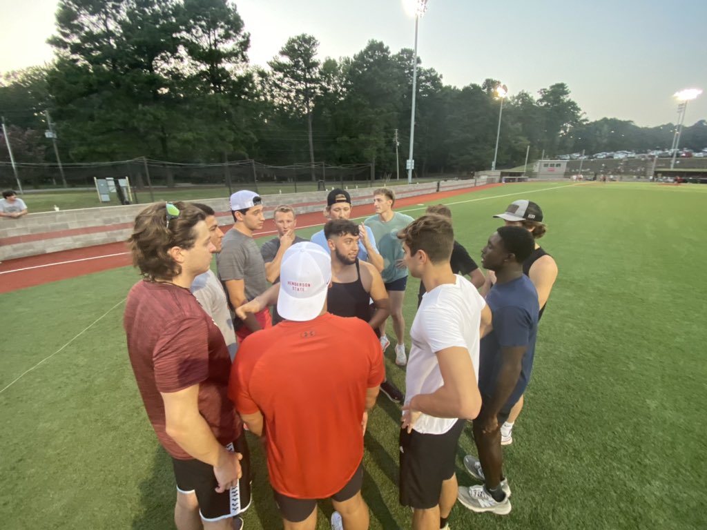 HendersonStateU's tweet photo. The Kickball Tourney is underway at Clyde Berry Field! Come out to cheer on your fellow Reddies and enjoy street tacos and snow cones. #WelcomeWeek24 https://t.co/DIVD8mp48P