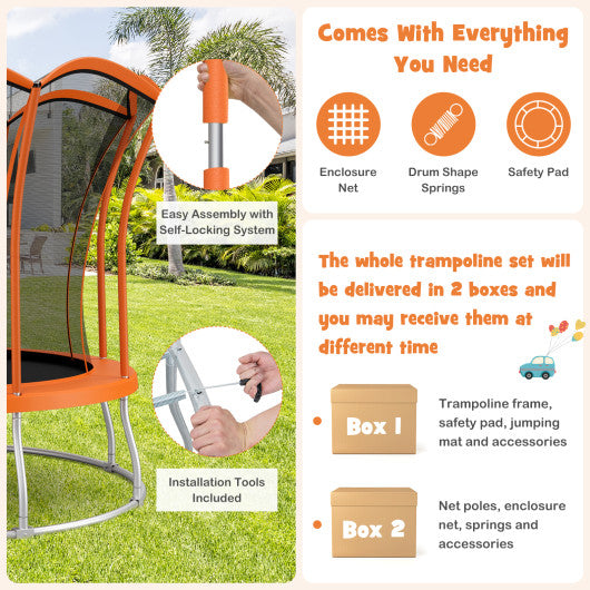 BUYCADE's tweet image. In stock. Going soon. 10 Feet Unique Flower Shape Trampoline with Galvanized Steel Frame-Orange only at $309.00.. 
aidenscorner.com/products/uniqu…
