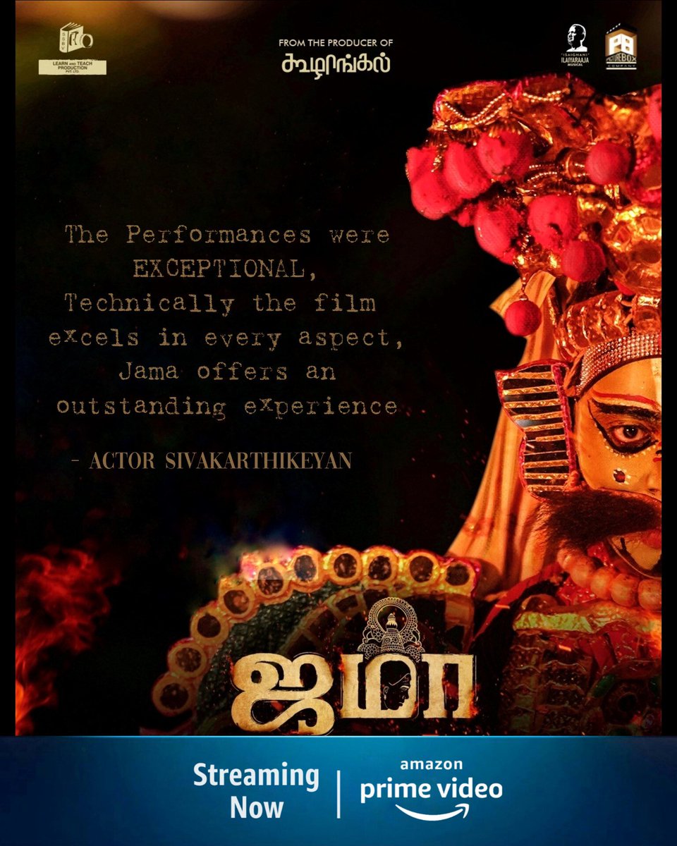 LEARN AND TEACH PRODUCTION (@learnnteachprod) on Twitter photo #Jama Now streaming on <a href="/PrimeVideoIN/">prime video IN</a>, Tune in today for a must-watch experience✨
#JamaOnAmazonPrime
Watch Now- shorturl.at/tfKvK
Produced by- <a href="/LearnNteachProd/">LEARN AND TEACH PRODUCTION</a>
Isaignani <a href="/ilaiyaraaja/">Ilaiyaraaja</a> Musical
<a href="/PariElavazaghan/">Pari Elavazhagan</a>
<a href="/Ammu_Abhirami/">AmmuAbhirami</a> <a href="/Chetan_k_a/">chetan_k_a</a> <a href="/HariPrasad4091/">hariprasad rajagopal</a> <a href="/krishdayal17/">Krishna Dayal</a> #Jama Now streaming on <a href="/PrimeVideoIN/">prime video IN</a>, Tune in today for a must-watch experience✨
#JamaOnAmazonPrime
Watch Now- shorturl.at/tfKvK
Produced by- <a href="/LearnNteachProd/">LEARN AND TEACH PRODUCTION</a>
Isaignani <a href="/ilaiyaraaja/">Ilaiyaraaja</a> Musical
<a href="/PariElavazaghan/">Pari Elavazhagan</a>
<a href="/Ammu_Abhirami/">AmmuAbhirami</a> <a href="/Chetan_k_a/">chetan_k_a</a> <a href="/HariPrasad4091/">hariprasad rajagopal</a> <a href="/krishdayal17/">Krishna Dayal</a>