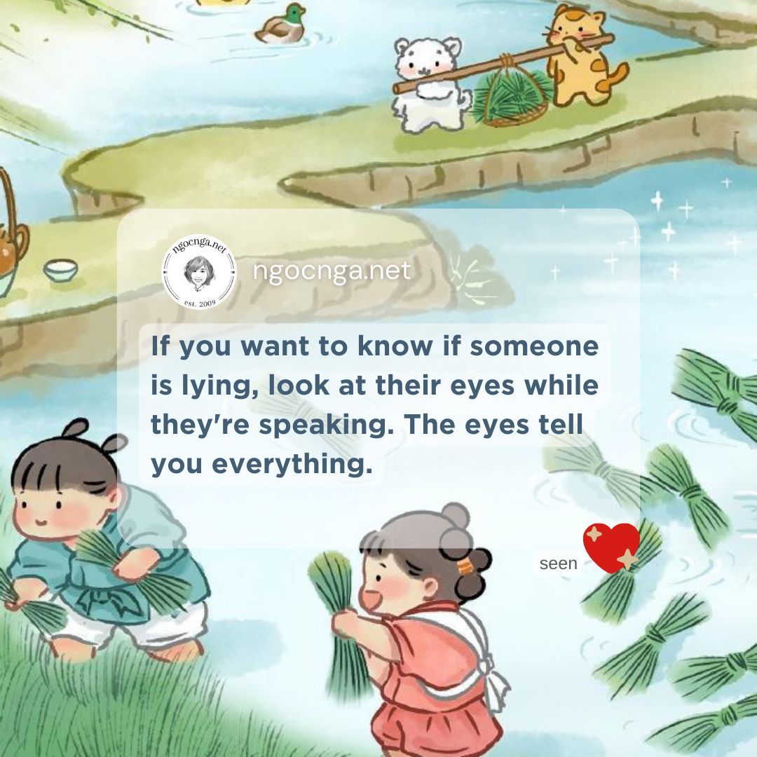 ngocngadotnet's tweet image. ngocnga.net/truth-detectio…
👀🗣️🔍 #truthdetection #bodyreading #nonverbalcues
Rú guǒ nǐ xiǎng zhī dào yī gè rén shì fǒu zài shuō huǎng, nà nǐ yào kàn tā zài shuō huà shí de yǎn shén, yǎn shén gào sù nǐ yī qiè.

#1quotein3languages #chineselanguage #learnchinese #studychinese #quote