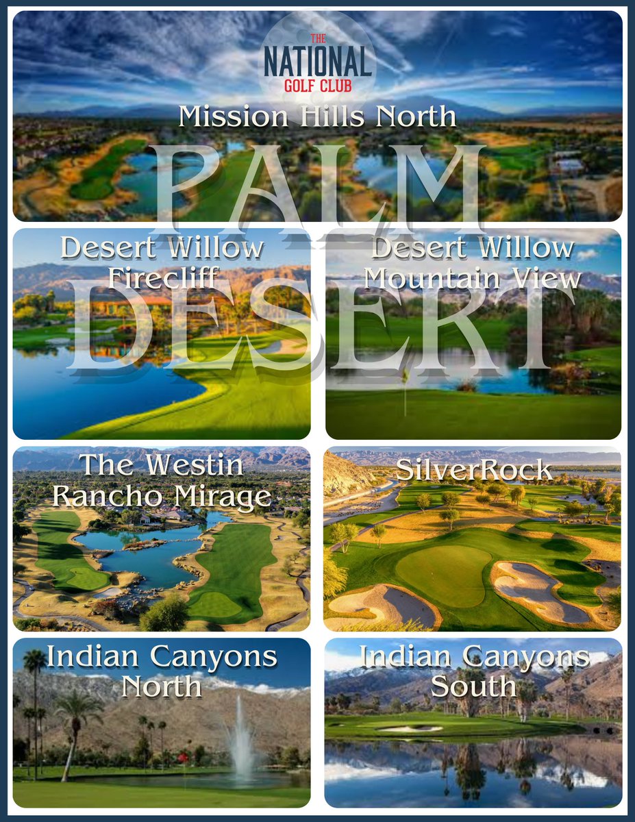 National_GC's tweet photo. The Desert Courses have been announced. They will be on The NGC website soon and ready to book. Have fun out there, lots of options now to play ⛳️ #palmsprings #laquinta #palmdesert https://t.co/9vWGsaB7n4