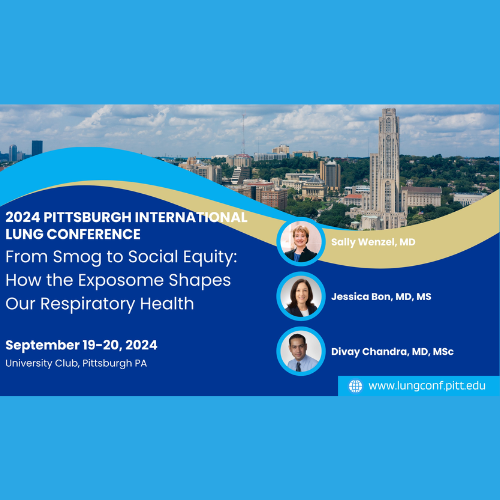 UPMCPhysicianEd's tweet image. Join @PACCSM for the Pittsburgh International Lung Conference Sept. 19 to 20. This year’s topic, “From Smog to Social Equity: How the Exposome Shapes Our Respiratory Health,” will focus on new insights on how the exposome impacts #LungDisease. Register ➡️ go.upmc.com/3128f9YUL
