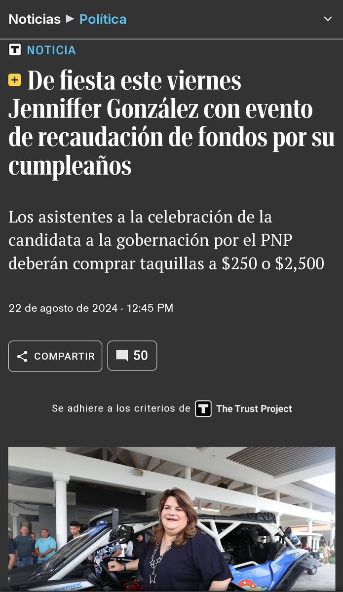 juandalmauPR's tweet photo. Mientras hay 176,867 abonados sin energía eléctrica (cerca de medio millón de personas) la defensora del contrato de LUMA, Jenniffer González, anda de fiesta en un hotel exclusivo para recoger $$$ para su campaña. Allí sí hay luz hasta para el Can-Am. https://t.co/244gf86mdA
